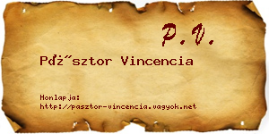 Pásztor Vincencia névjegykártya